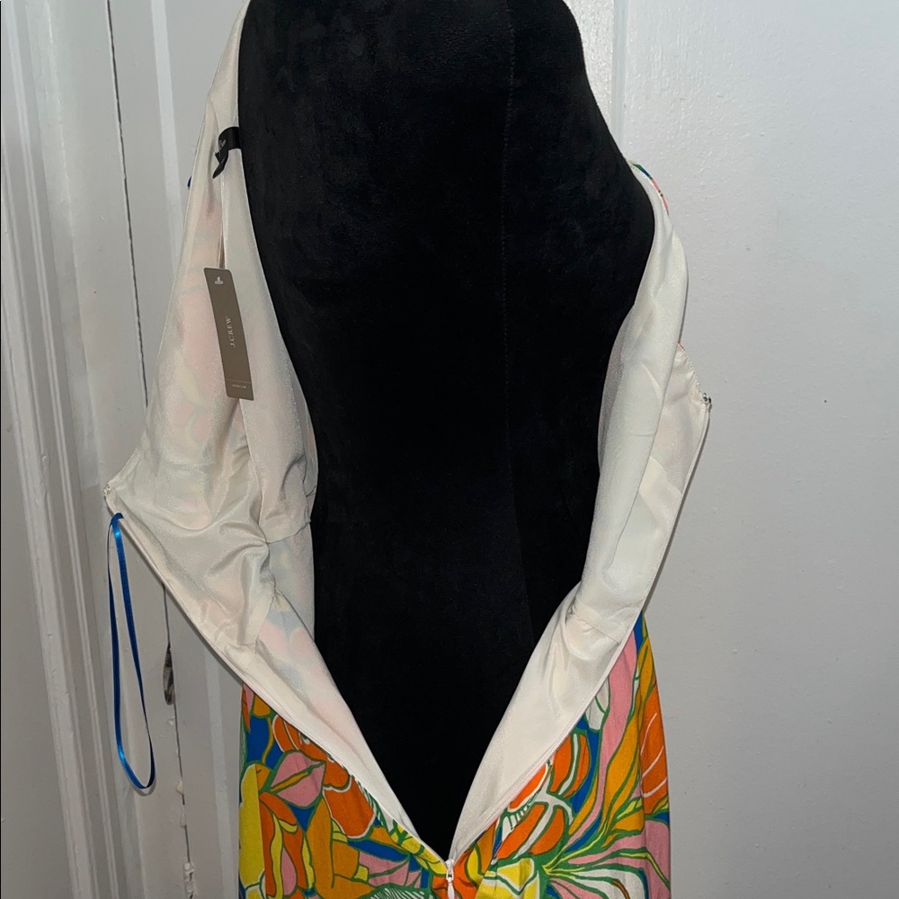 J.Crew one-shoulder silk midi dress in a tropical floral print - Picture 14 of 17